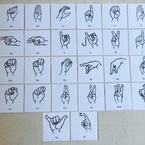 Alfabeto y número 3 en lenguaje de señas americano Montessori, nomenclatura de partes, tarjetas didácticas, juguetes educativos para el hogar, la escuela y el aula