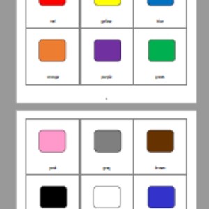 Montessori Colors 3 Parts Cards
