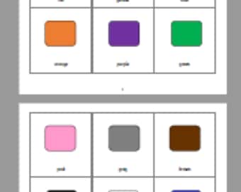 Montessori Colors 3 Parts Cards