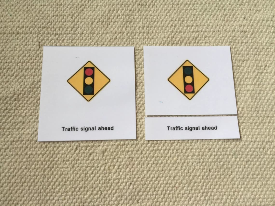 PHENOFICE Juguetes De Señales De Tráfico De Madera Para Niños – Set De Aprendizaje Temprano Y Reconocimiento Vial
