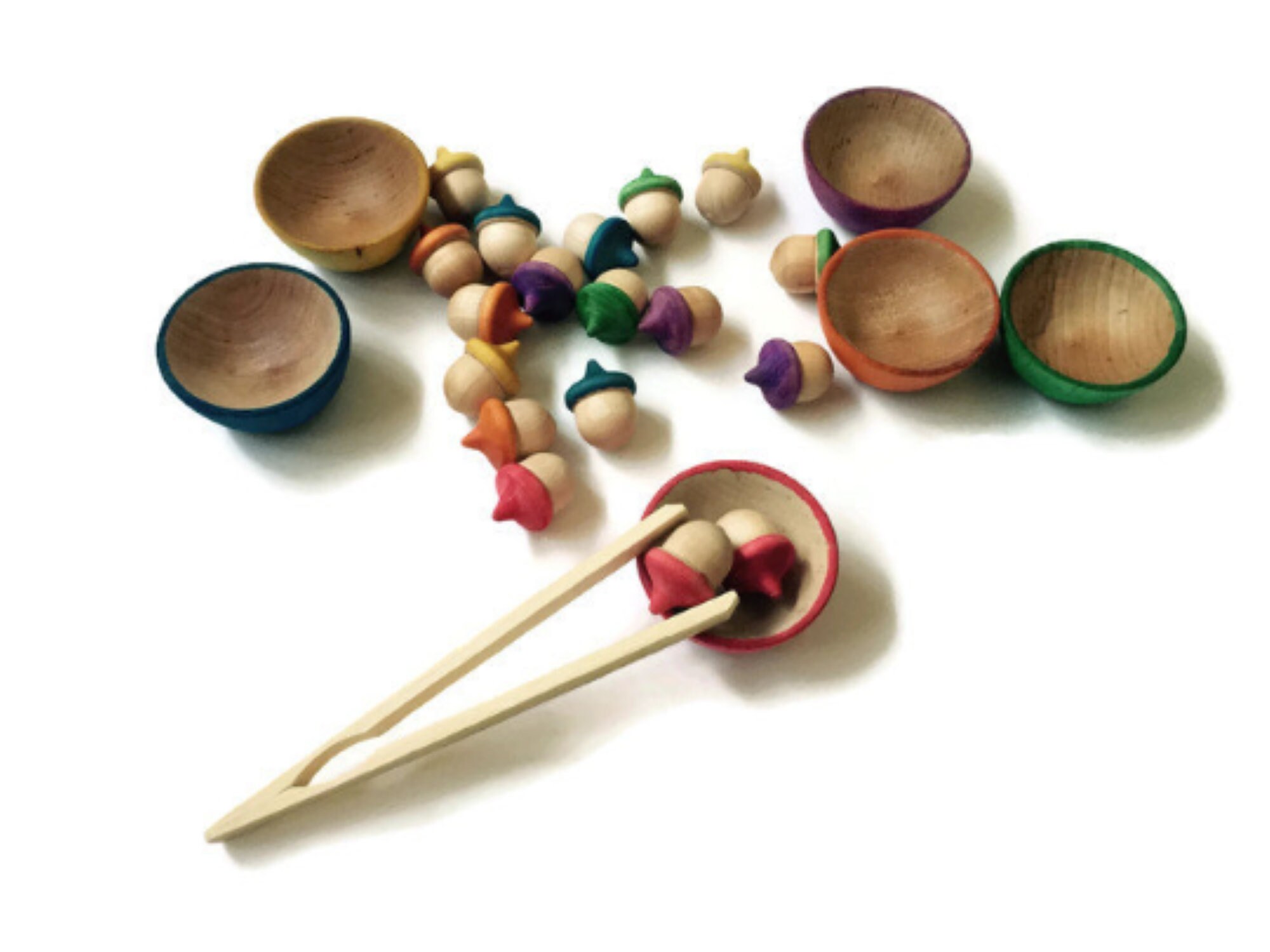 Montessori Waldorf Learning & Sorting Acorn Game Home School ...
