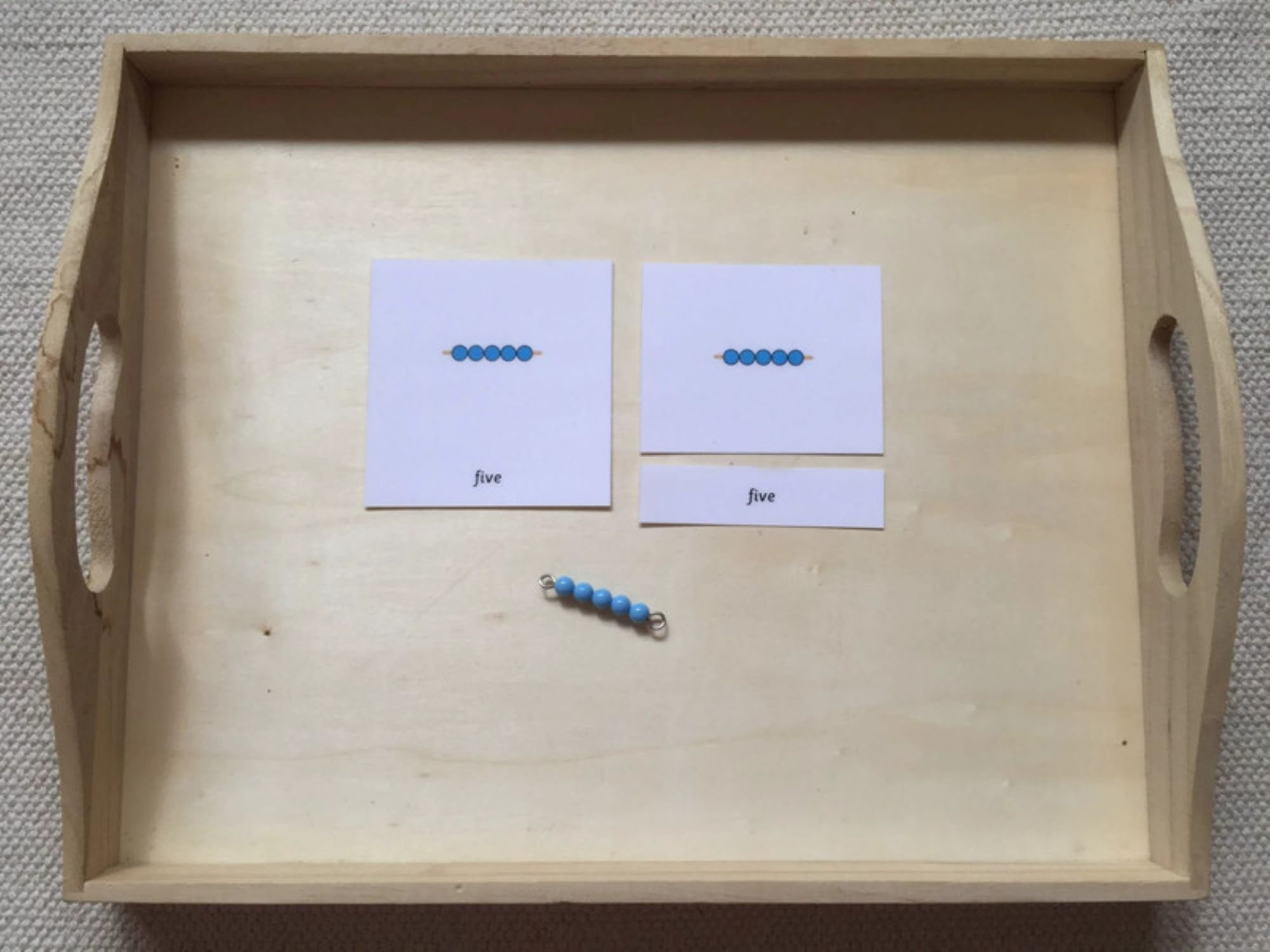 Montessori Bead Stairs Number Math 1-10 3 Parts Nomenclature Flash ...