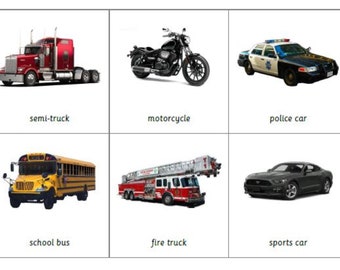 Montessori On the Road 3 Parts Cards Digital PDF Download Printable Homeschool Classroom Nomenclature Flash cards
