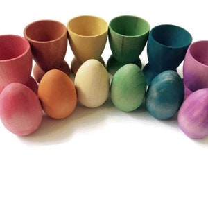 Montessori Waldorf Learning & Sorting Eggs and Cups Game Home school Educational Gift Toy