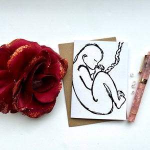 Bubba Cartão Comemorativo | cartão vazio | Bebê | Chá de bebê | Nova mamãe | Maternidade | Arte Materna | Gravidez | Arte do Nascimento | Doula | Aniversário