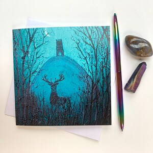 O veado de Avalon de <br> Entrega Rápida? Glastonbury Tor | Brumas de Avalon | Solstício | Avalon | Todos ocasionam cartões vazios | Animal | Veado