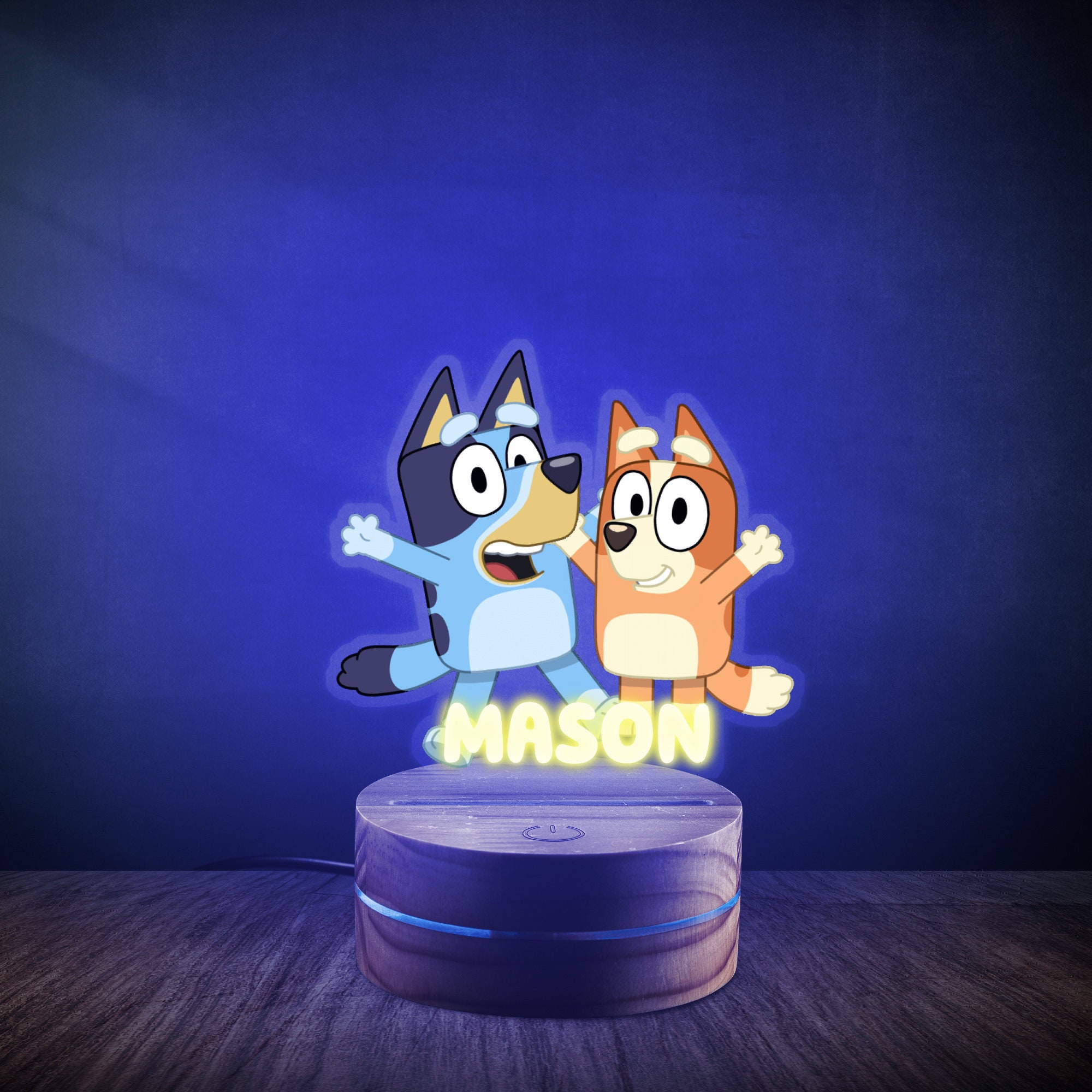 Bluey 3D LED Night Light Lamp Illusion Night Light Gift Cool Etsy