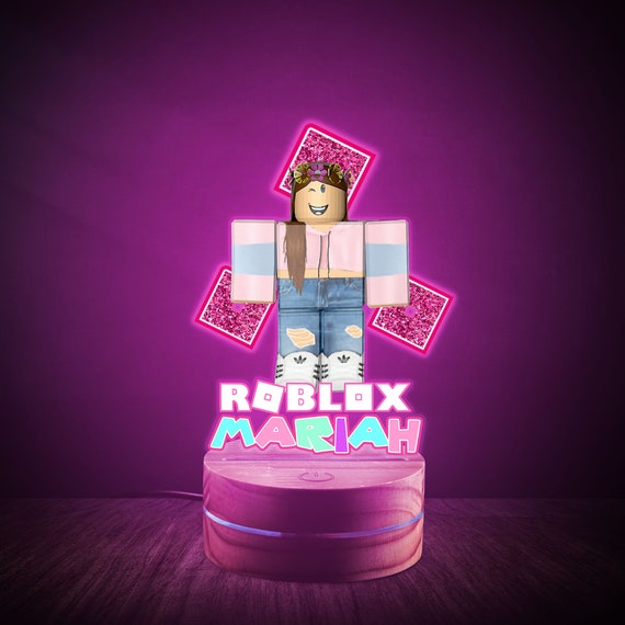 Roblox Girl 3D LED Night Light Lamp Illusion Night Light Gift Etsy