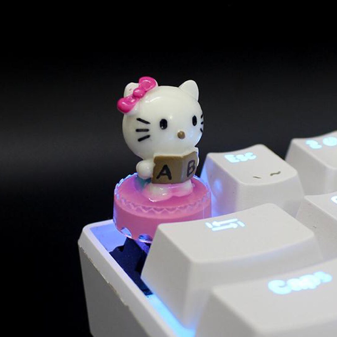 Hello Kitty Keycap Anime Keycap Decoden Keycap Resin Etsy