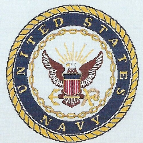 US Navy Cross Stitch Pattern / Chart Insignia Needlepoint Etsy