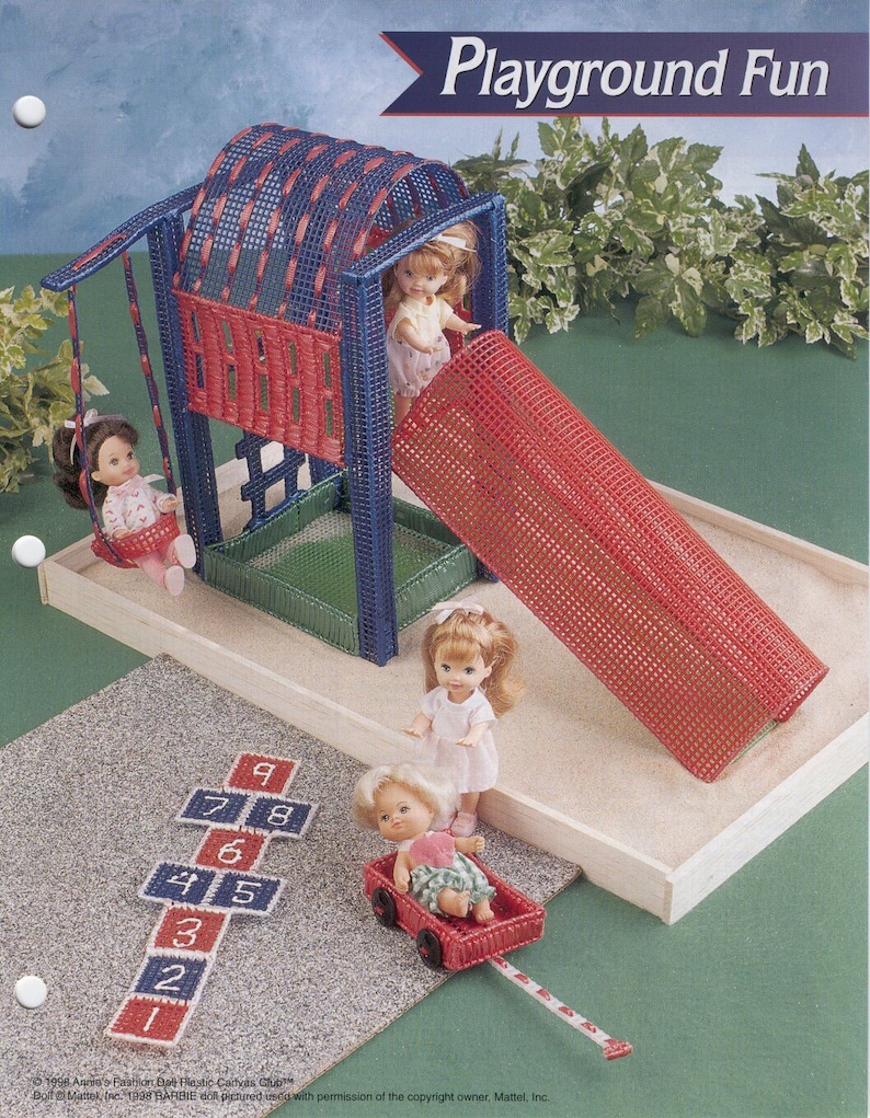 Playground Fun for Barbie or Fashion Doll Dollhouse Plastic Etsy
