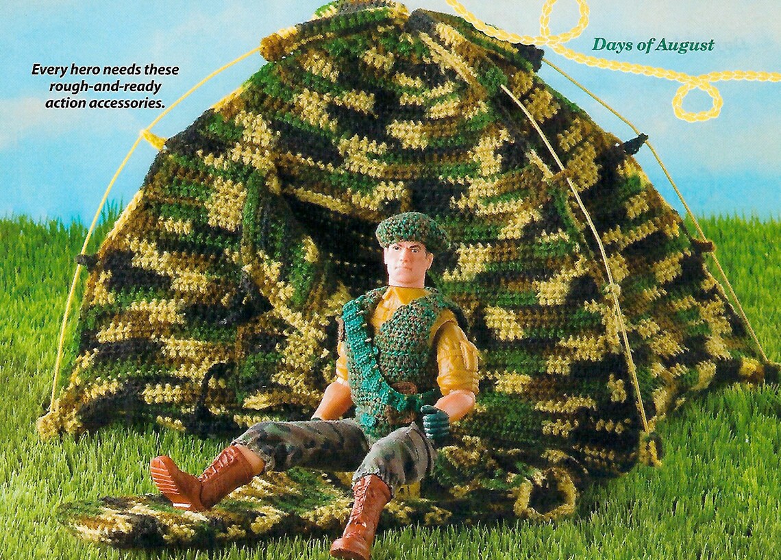 Barbie Tent Crochet Pattern Sleeping Bag Camo Tent Sleeping Etsy