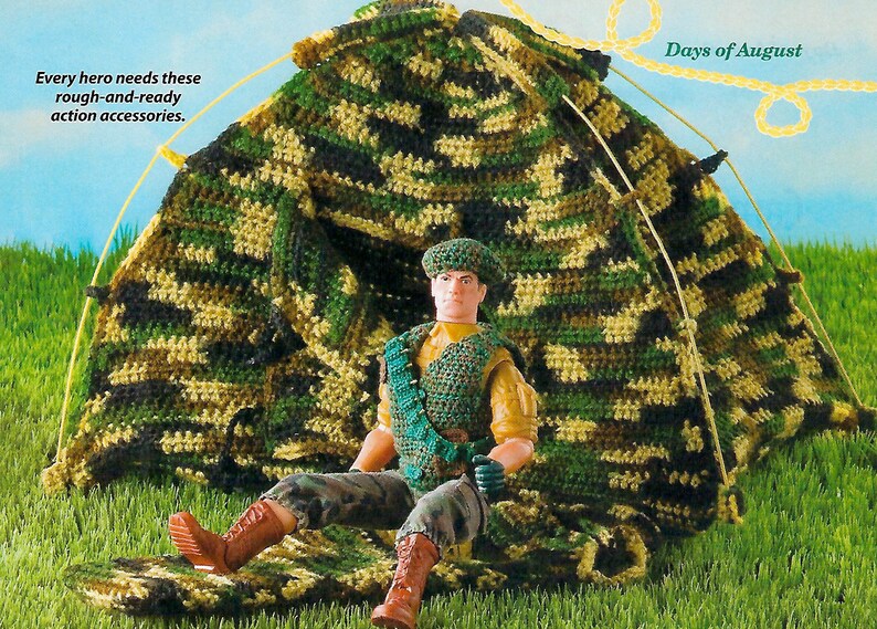 Barbie Tent Crochet Pattern Sleeping Bag Camo Tent Sleeping - Etsy