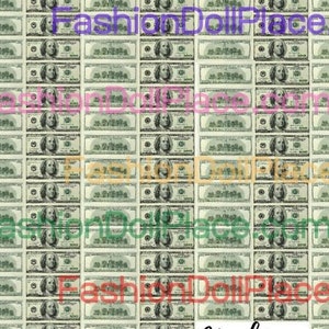 Printable Money for Fashion Doll Dollhouse Miniatures 1:6 PDF - Etsy