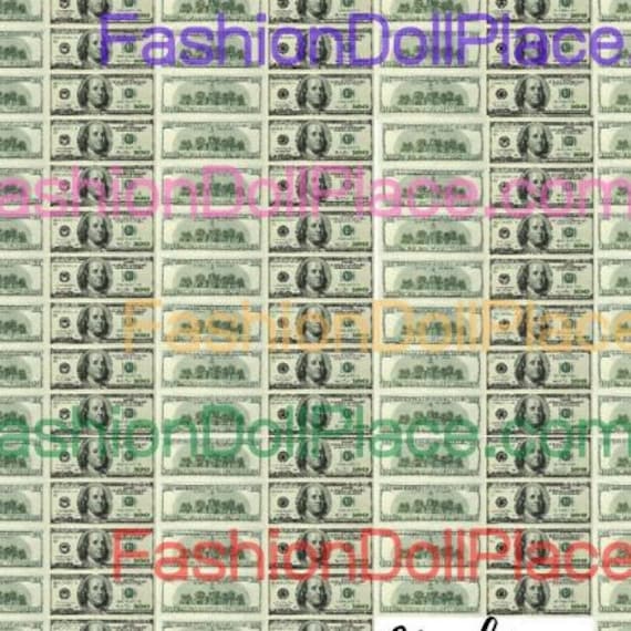 printable money for fashion doll dollhouse miniatures 1 6 pdf etsy uk