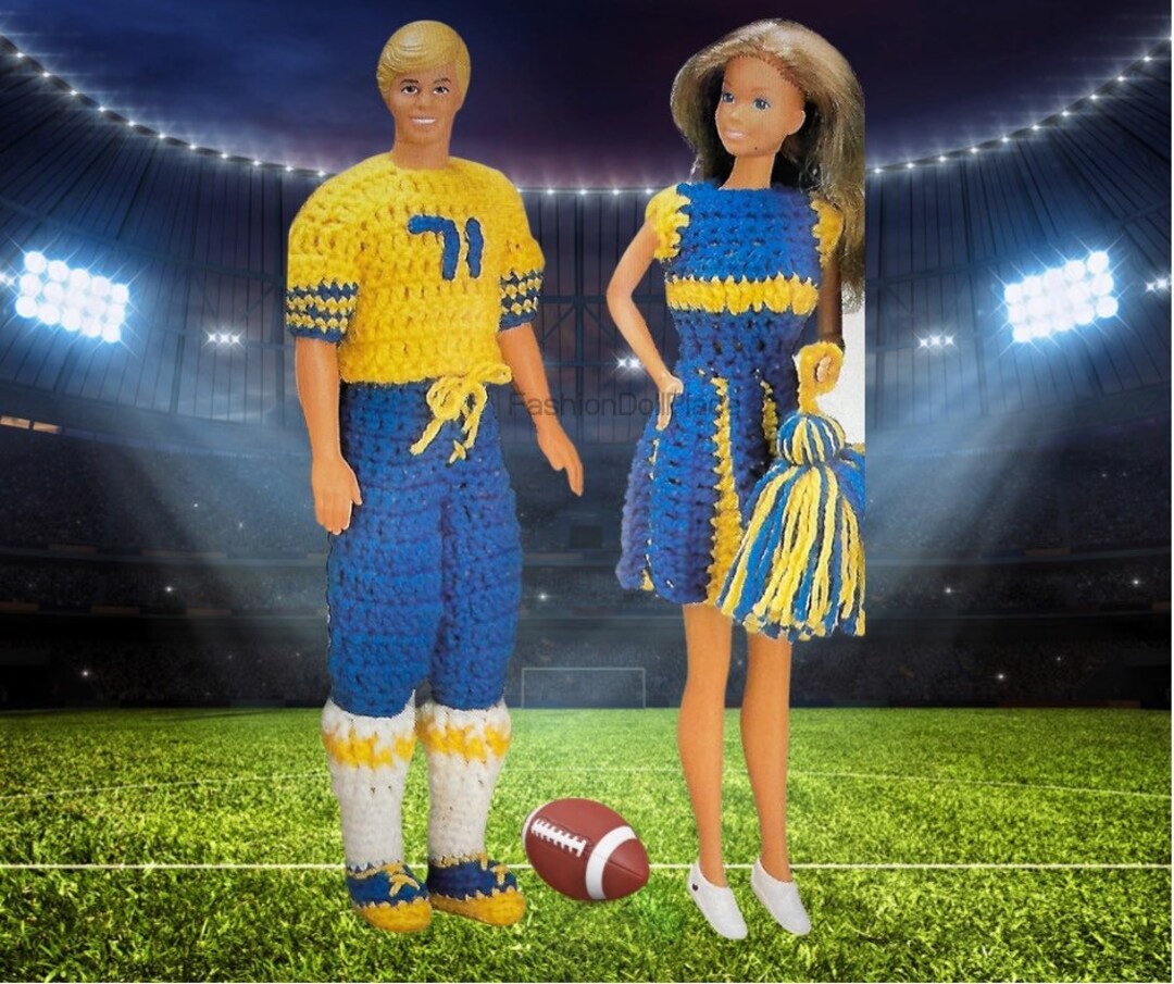 Cheerleader Pattern Football PDF Digital Download Barbie - Etsy