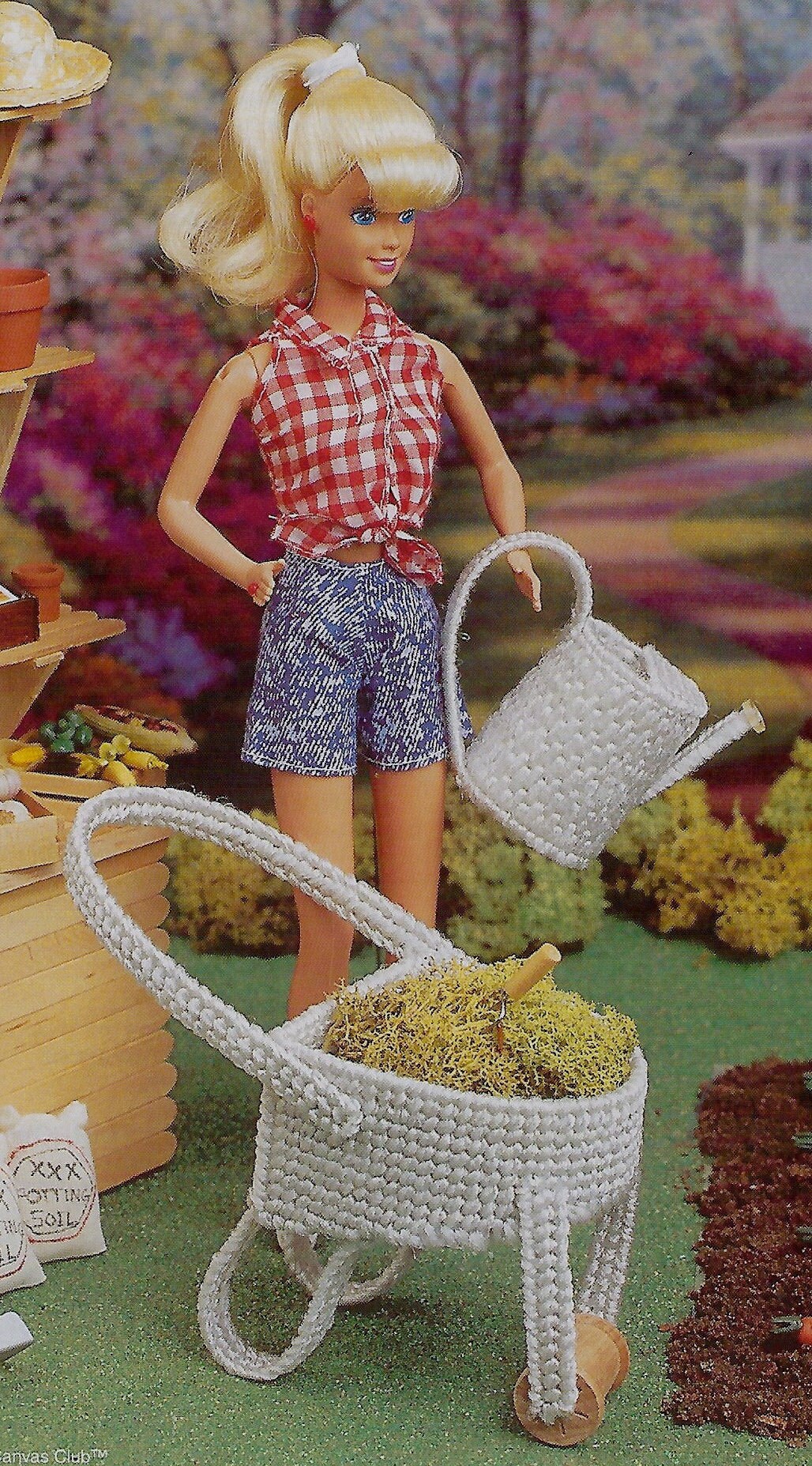 Digital Download Barbie Garden Wheel Barrel Plant Watering Etsy