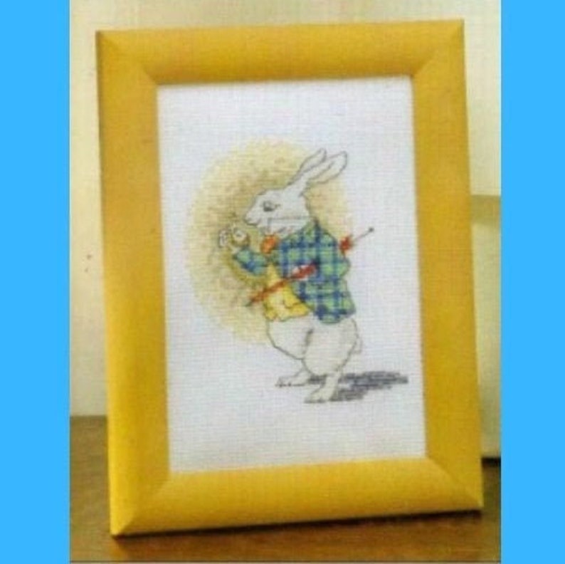 White Rabbit Counted Cross Stitch Pattern PDF instant Etsy