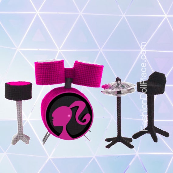 Drum Set for Fashion Doll Barbie Rocker Instant Download | Etsy