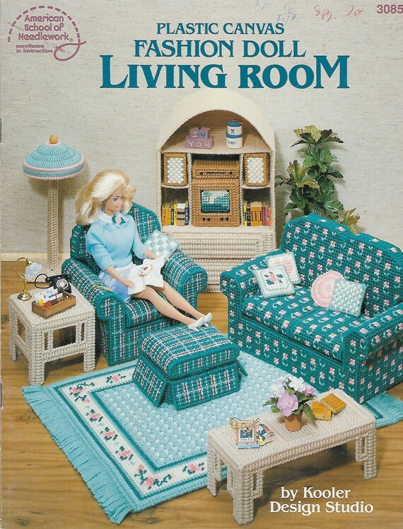 plastic canvas barbie house