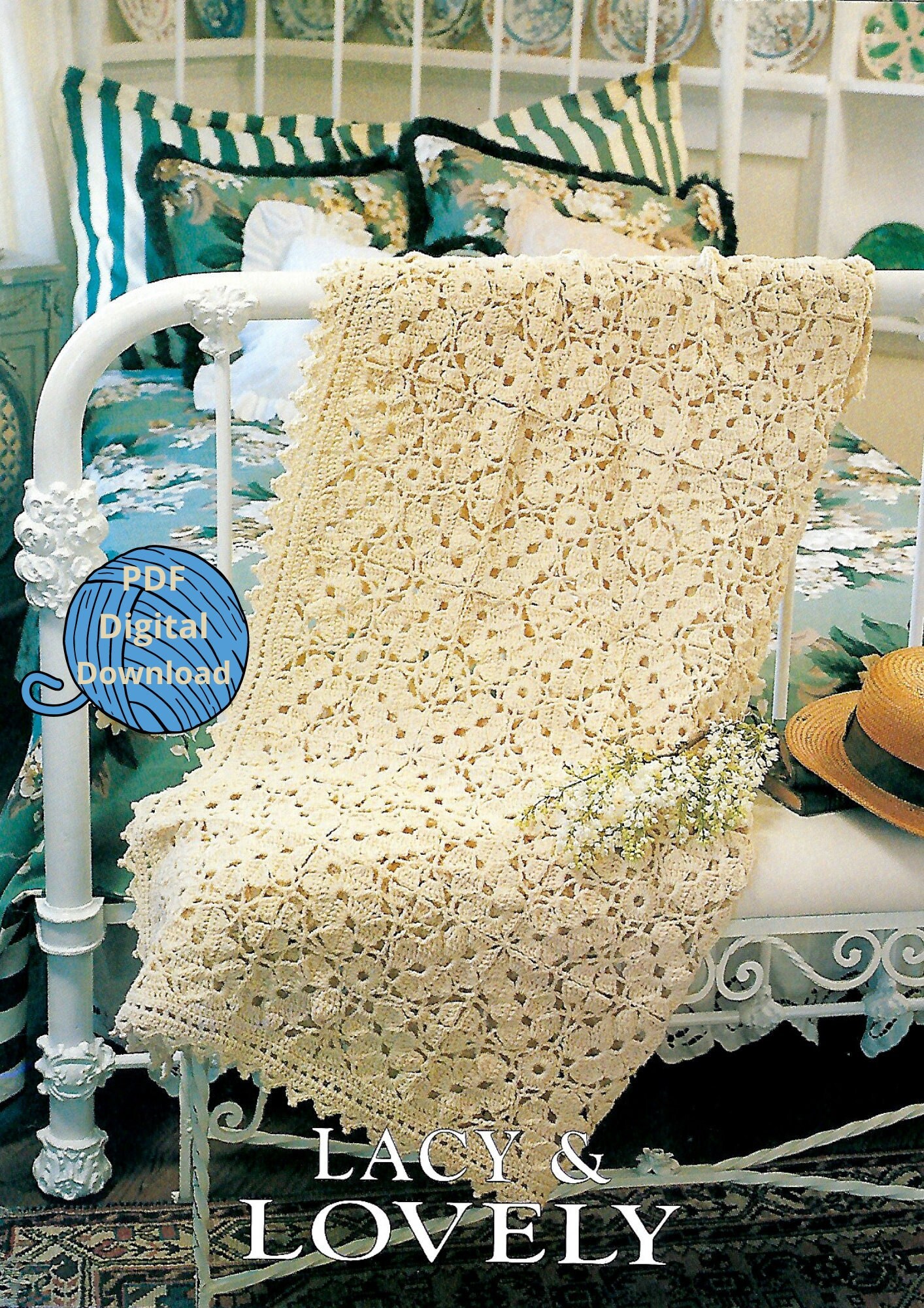 Vintage Victorian Lace Crochet Afghan Pattern PDF Instant Etsy Canada