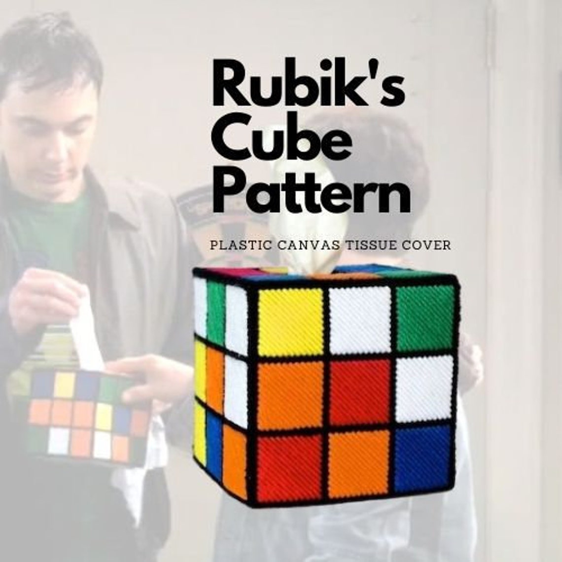 Rubik's Cube Tissue Box Cover Plastic Canvas Pattern Etsy
