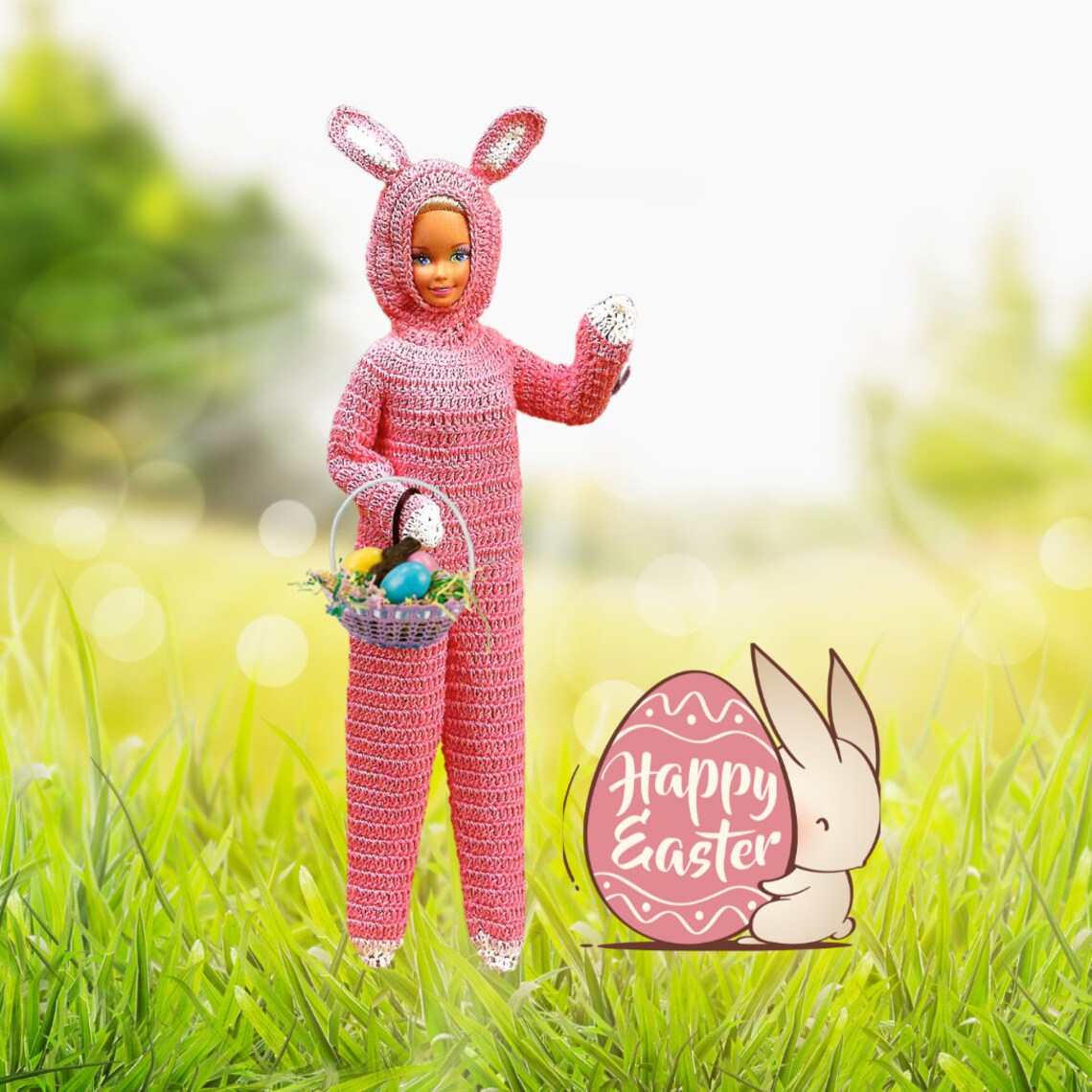 Easter Bunny Costume for Your Barbie Fashion Doll Dollhouse | Etsy