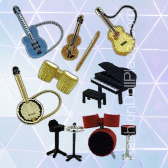 11 Musical Instruments Barbie Plastic Canvas Patterns / Barbie Etsy