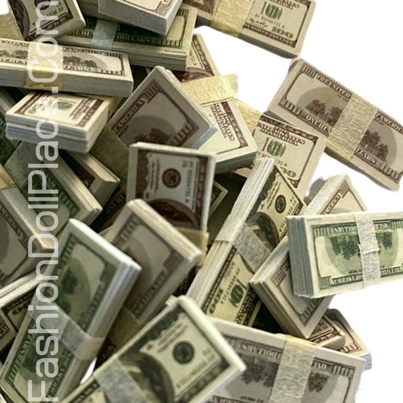 100 Sheets//set Mini Dollar 1:12 Dollhouse Miniature Life Money Us $100 Bankno/_JO