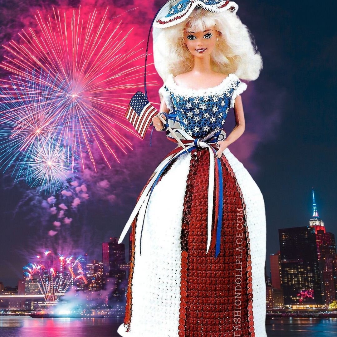 Barbie's 4th of July Dress Crochet PDF Digital Download - Etsy
