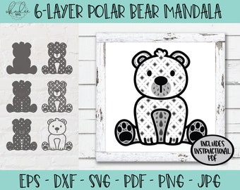 Download Polar Bear Mandala Etsy