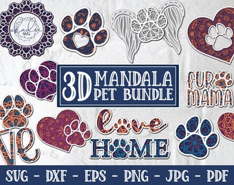 Download Mandala Paw Svg Etsy