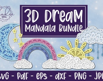 Rainbow Mandala Etsy