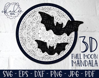Download Bat Mandala Svg Etsy