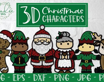 Download Christmas 3d Svg Etsy