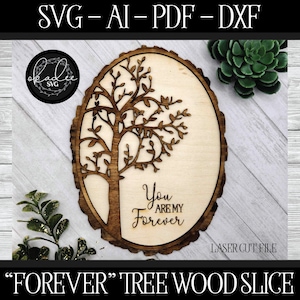 Laser Cut Tree SVG, Glowforge Tree, Glowforge Wedding, Laser File, Laser Wedding File, Wedding Cut File, Laser Anniversary, Glowforge SVG