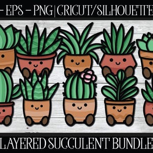 3D gelaagde vetplanten, sappig snijbestand, Cricut succulent, Cricut cactusbestand, gelaagde papercut, gelaagde Cricut-bestand, Cricut-bestand