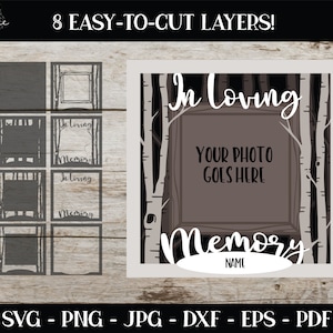 In Memory Of SVG, Memorial Gift, Shadowbox SVG, 3D Svg, Layered Svg, In Loving Memory Of Svg, In Memory Gifts, Instant Download, Cut File