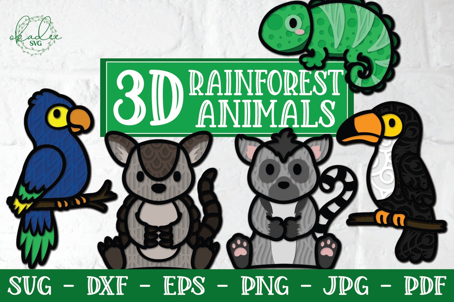 Download 3D Rainforest Animal SVG Layered SVG Mandala SVG 3D ...