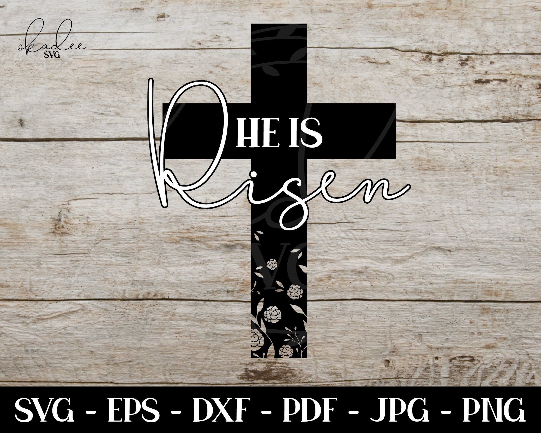 He is Risen SVG Easter SVG Cross SVG Religious Svg Instant - Etsy