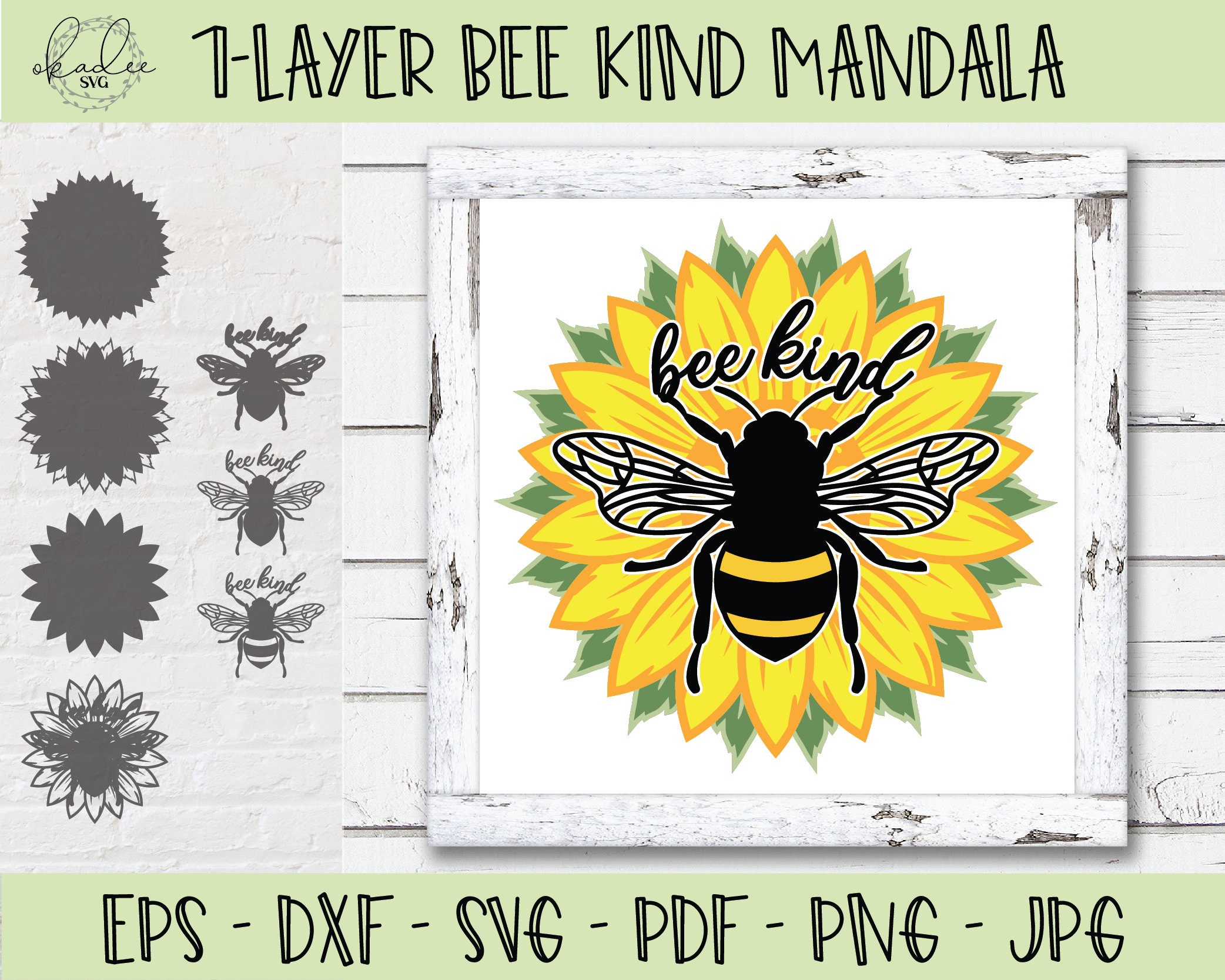 Download 3d Bee Mandala Sunflower Svg