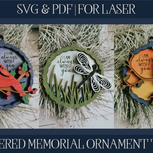 Laser Memorial SVG, Memorial Ornament SVG, Laser Ornament SVG, Glowforge Ornament, Laser Christmas, Laser Cut File, Glowforge Cut File, Svg