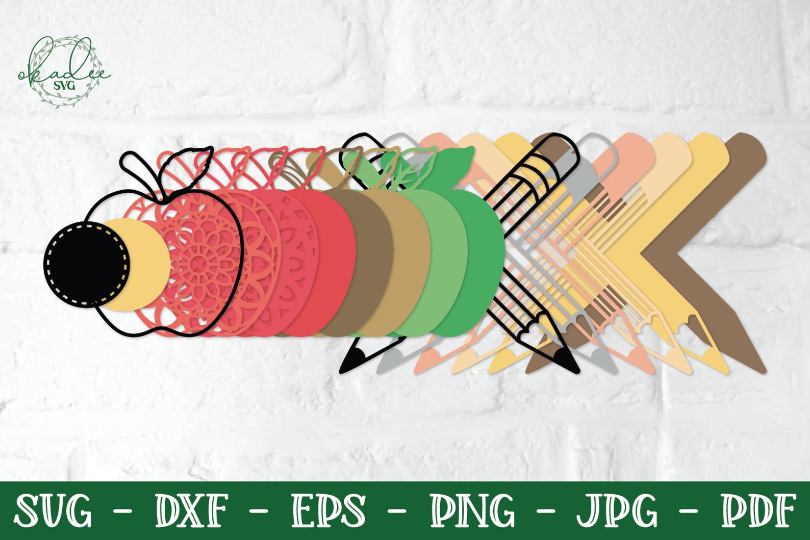 Download 3D Teacher Mandala SVG Bundle Layered Teacher SVG 3D Apple ...