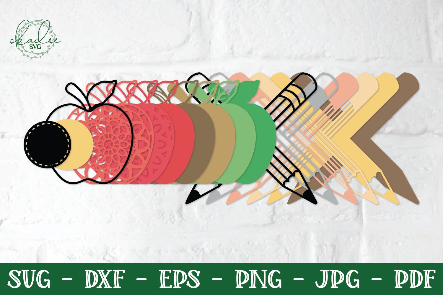 Download 3D Teacher Mandala SVG Bundle Layered Teacher SVG 3D Apple | Etsy