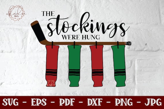Hockey SVG Christmas Hockey SVG Hockey Socks Svg Stockings | Etsy