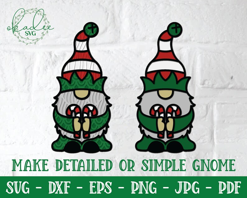 Download 3D Christmas Gnome Bundle Layered Gnome 3D Gnome SVG 3D | Etsy