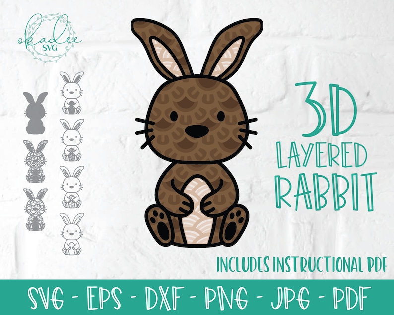 Download 3D Layered Rabbit 3D Mandala Forest Animal Layered SVG | Etsy