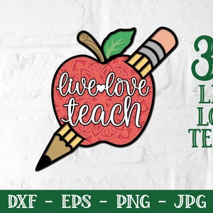 Download 3d Teacher Mandala Svg Bundle Layered Teacher Svg 3d Apple Etsy