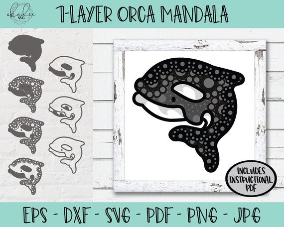 Download 3d Mandala Svg Layered Mandala Svg Whale Mandala Orca Etsy