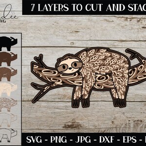 Download 3d Mandala Svg Layered Mountain Svg Tree Silhouette Etsy